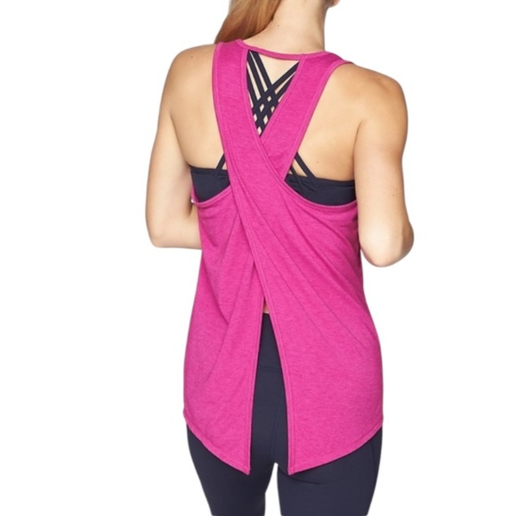 Athleta essence tie back tank pink size extra small
